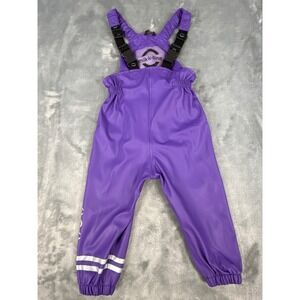 Mikk-line Purple Waterproof Rain Snow Bibs Overalls Reflective Size 80, 12-18M